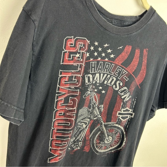 Harley Davidson Patriotic graphic motorcycle tee T-shirt size: L - Picture 4 of 8